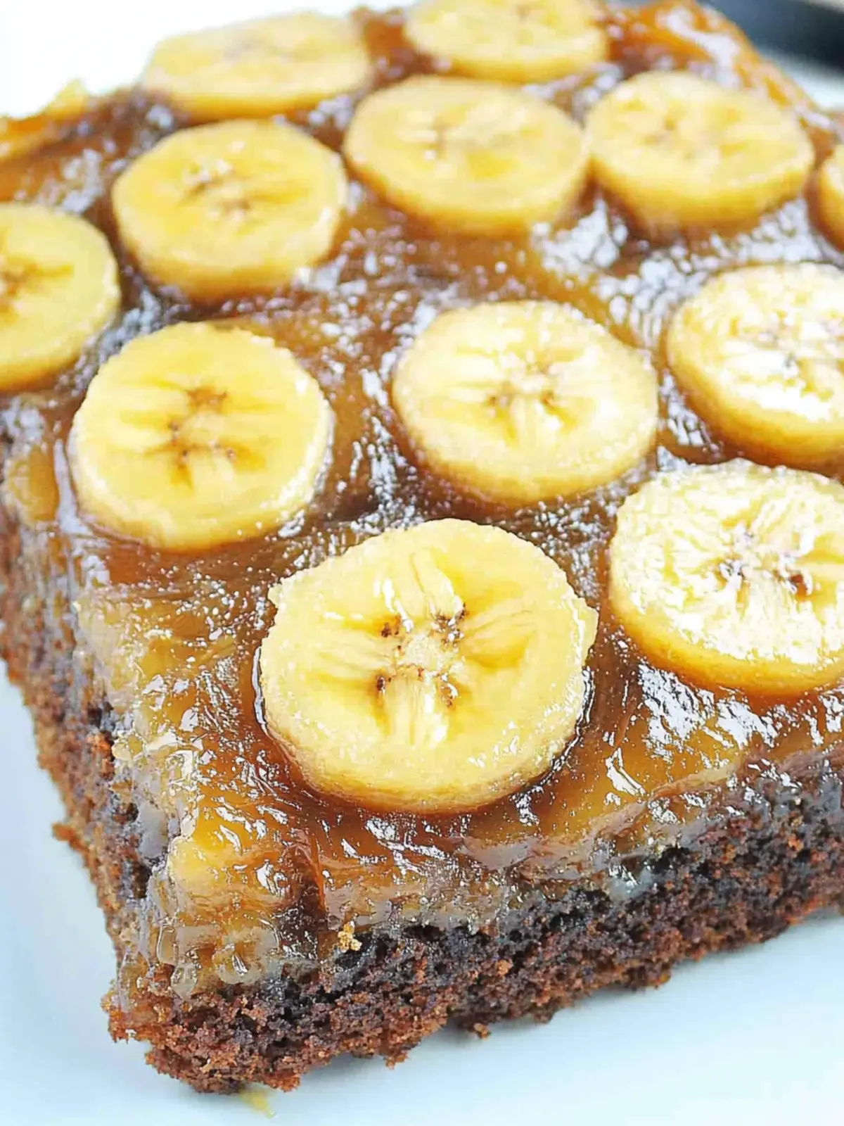 Moist Banana Upside Down Cake with Caramel Bliss 4 Banana Upside Down Cake