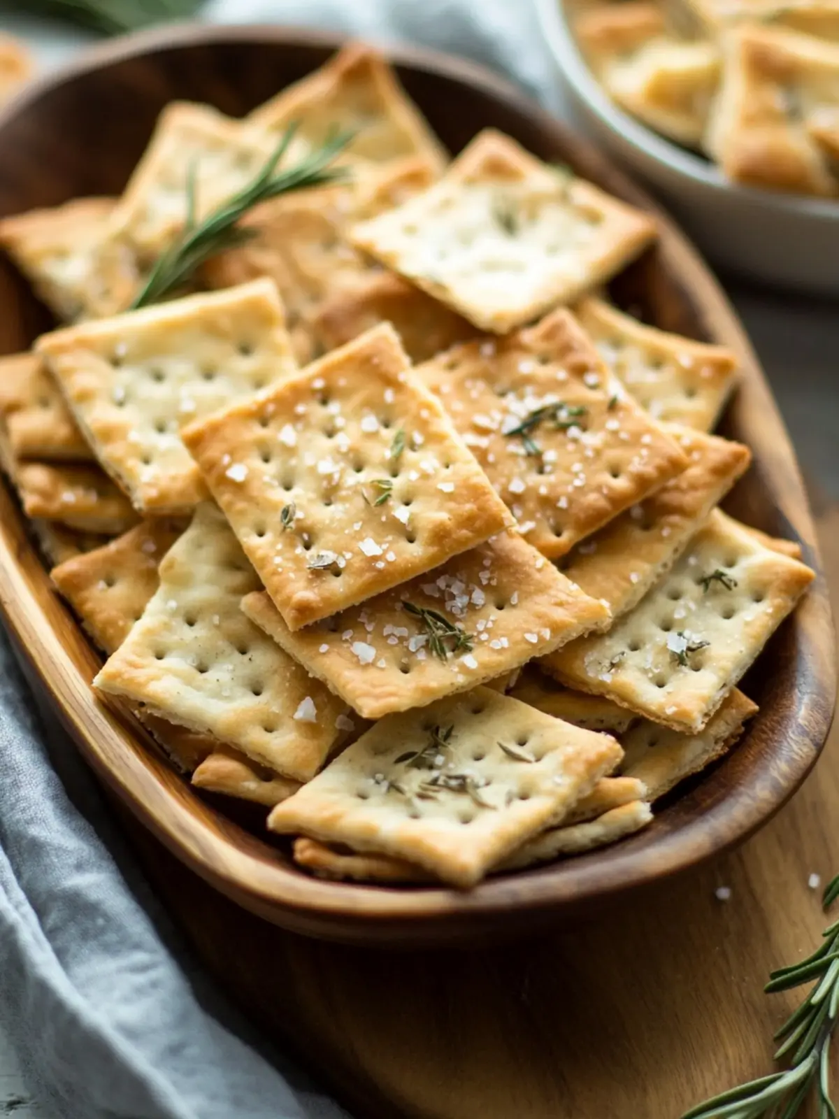 Irresistibly Crunchy Homemade Rosemary Sea Salt Crackers 4 Homemade Rosemary Sea Salt Crackers