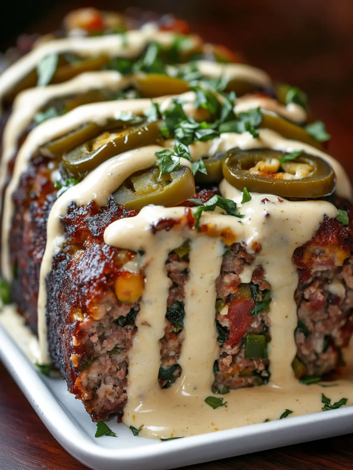 Smoky Jalapeño Popper Meatloaf with Creamy Ranch Drizzle Magic 3 Smoky Jalapeño Popper Meatloaf with Creamy Ranch Drizzle