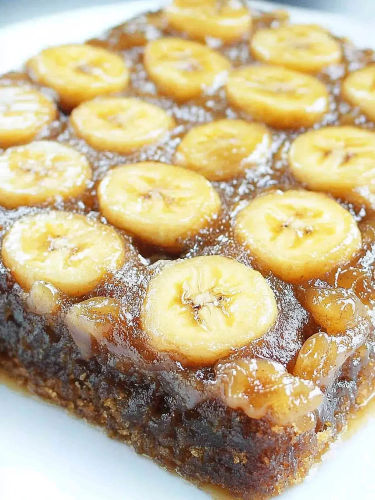 Moist Banana Upside Down Cake with Caramel Bliss 2 Banana Upside Down Cake