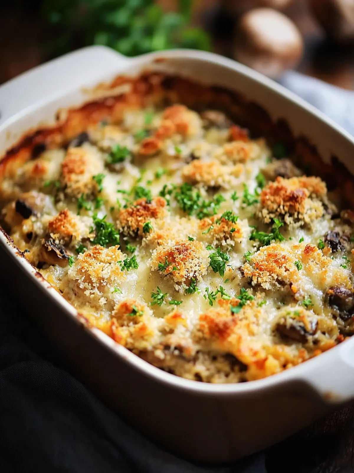 Savory Stuffed Mushroom Casserole Perfect for Cozy Nights 5 Stuffed Mushroom Casserole