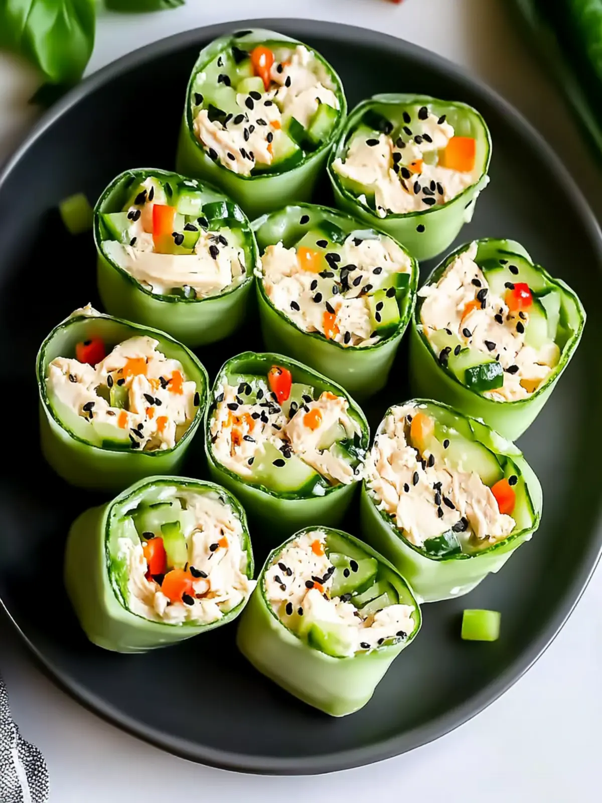 Zesty Chicken Salad Cucumber Roll Ups for a Refreshing Lunch 4 Chicken Salad Cucumber Roll Ups