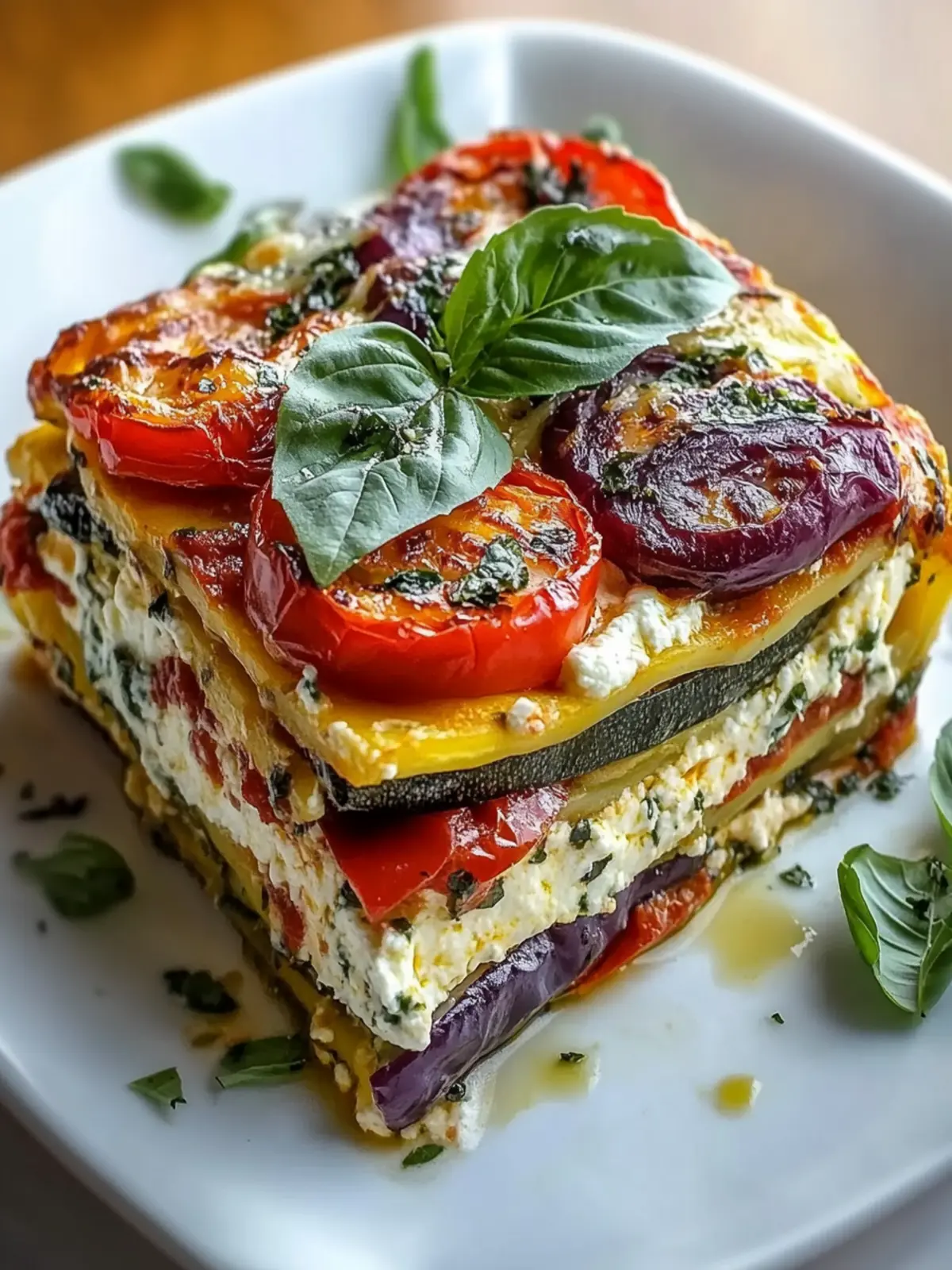 Delicious Layered Mediterranean Vegetable Lasagna with Creamy Ricotta 5 Layered Mediterranean Vegetable Lasagna with Creamy Ricotta