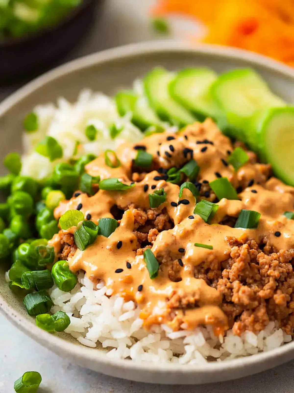 Savory Ground Turkey Rice Bowls with Zesty Bang Bang Sauce 5 Ground Turkey Rice Bowls