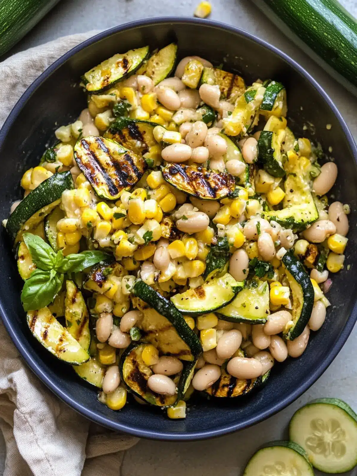 Grilled Zucchini and Corn White Bean Salad That's So Fresh 4 Grilled Zucchini and Corn White Bean Salad