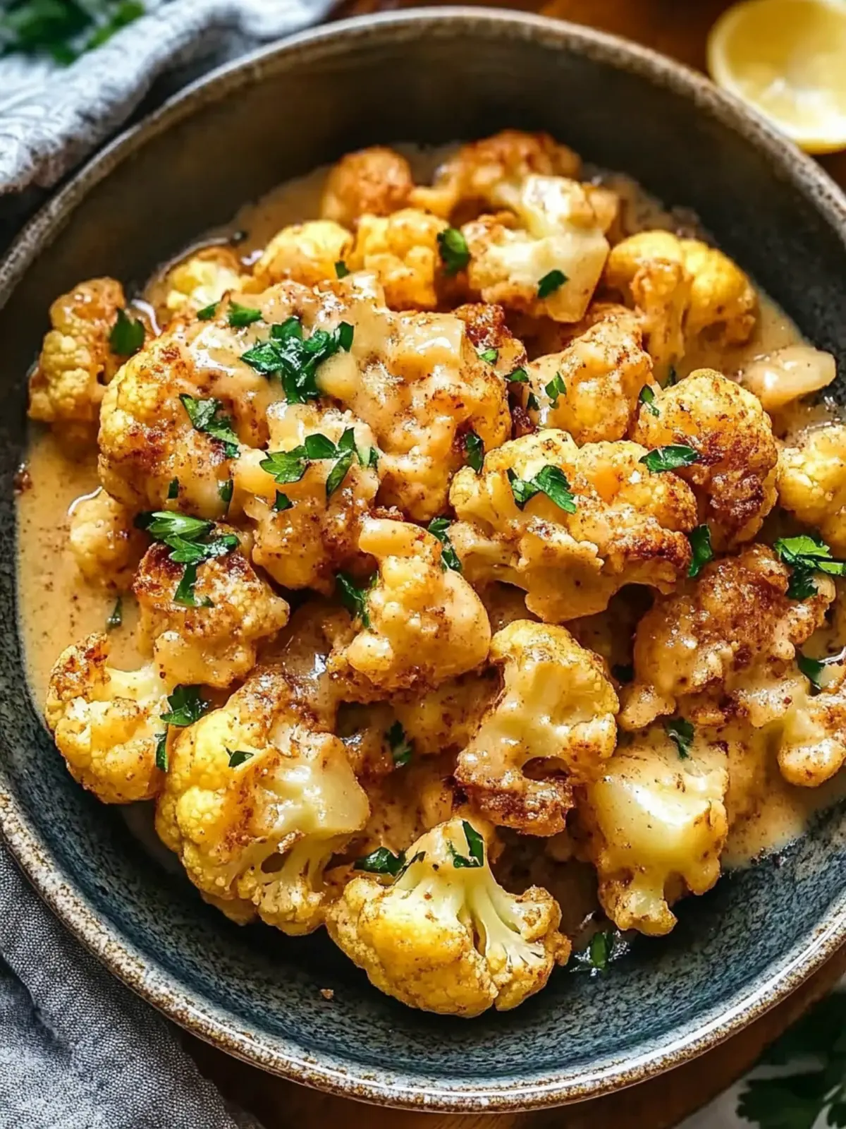 Delicious Moroccan Cauliflower with Tahini-Honey Sauce 2 Moroccan Cauliflower with Tahini-Honey