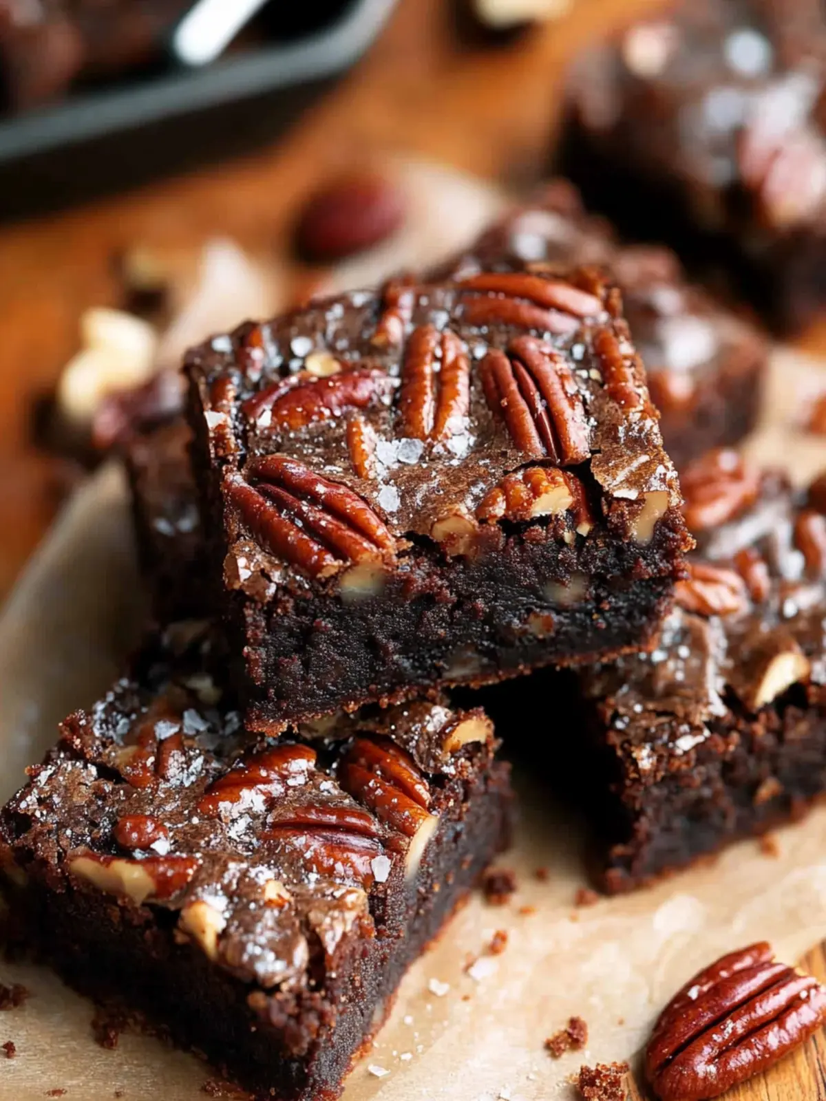 Indulge in Gooey Bourbon Pecan Pie Brownies Bliss 2 Gooey Bourbon Pecan Pie Brownies