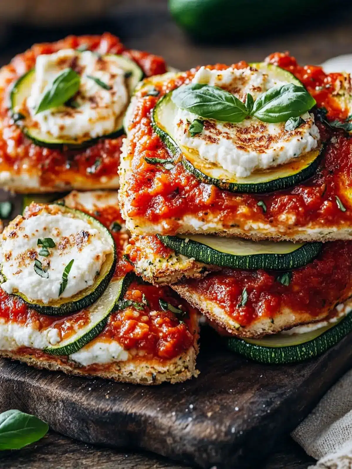 Zucchini Ricotta Marinara Melts