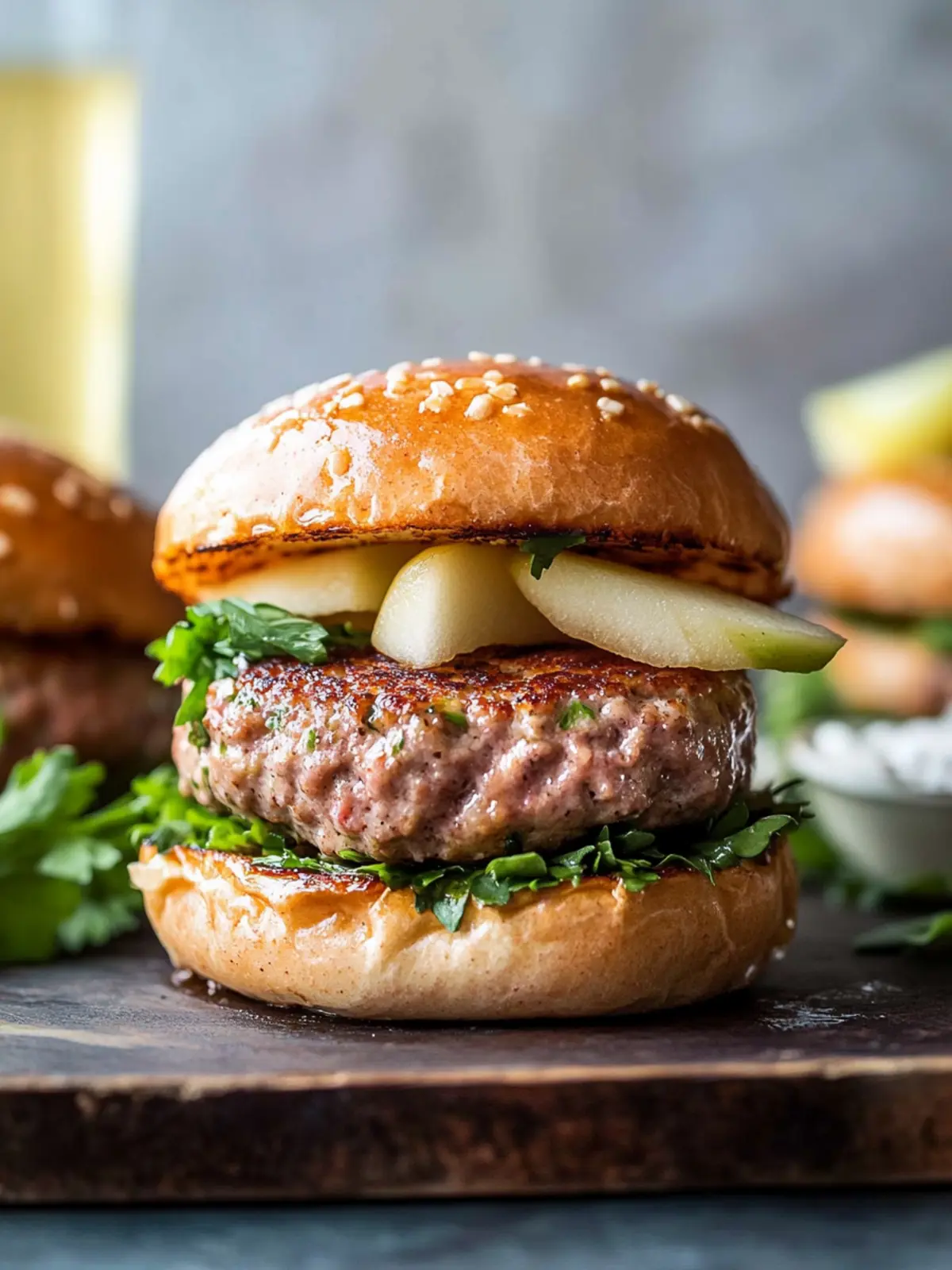 Delicious Apple Turkey Burgers with Sweet Cranberry Aioli 5 Apple Turkey Burgers