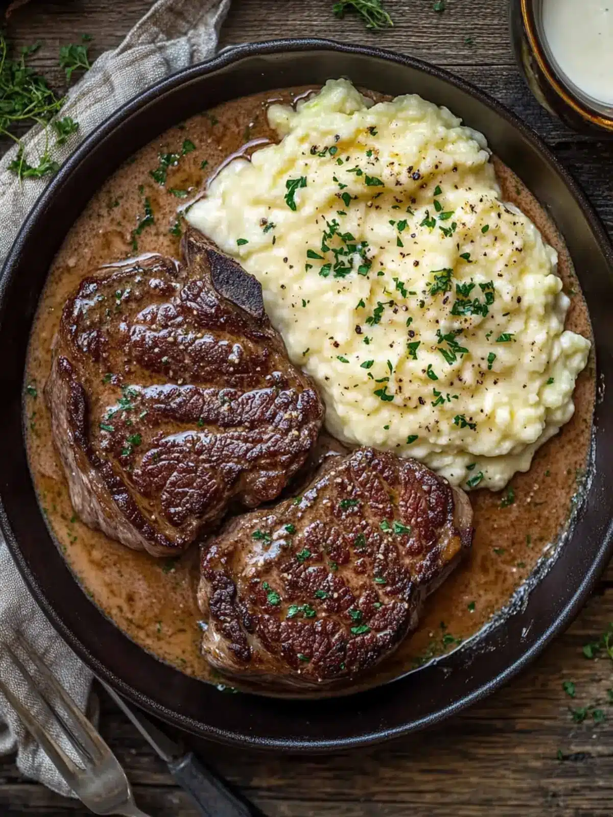 Savory Gaelic Irish Steaks with Whiskey Cream and Colcannon Delight 5 Gaelic Irish Steaks with Whiskey Cream and Colcannon