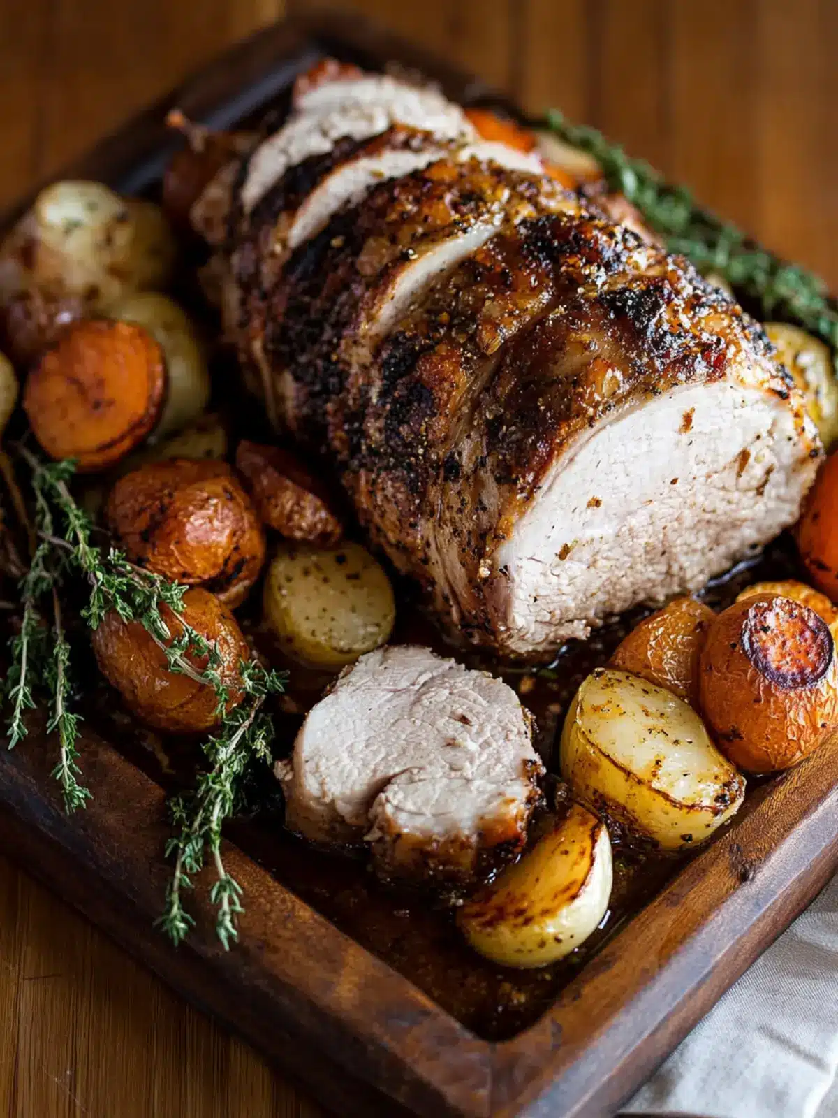 Savory Pork Loin Roast with Herb-Infused Root Veggies 2 Pork Loin Roast