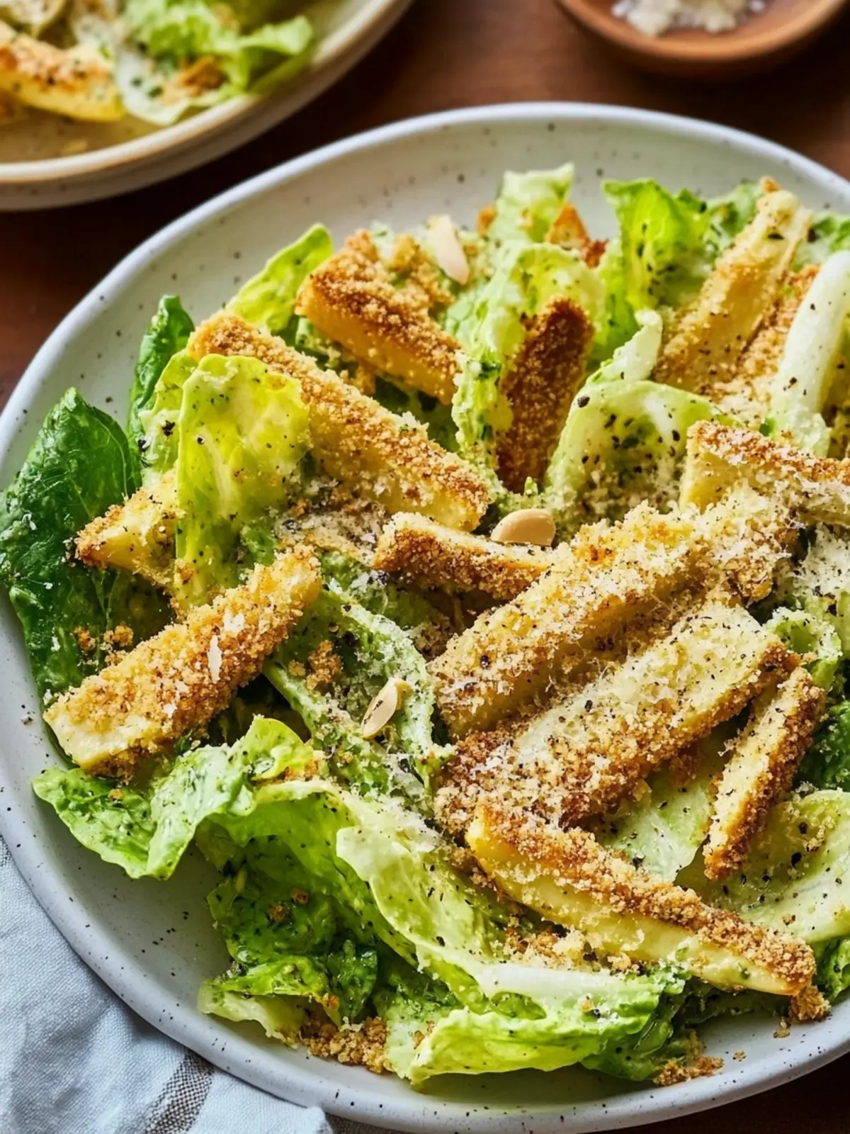 Caesar Salad with Garlic Butter Breadcrumbs for Ultimate Crunch 4 Caesar Salad with Garlic Butter Breadcrumbs