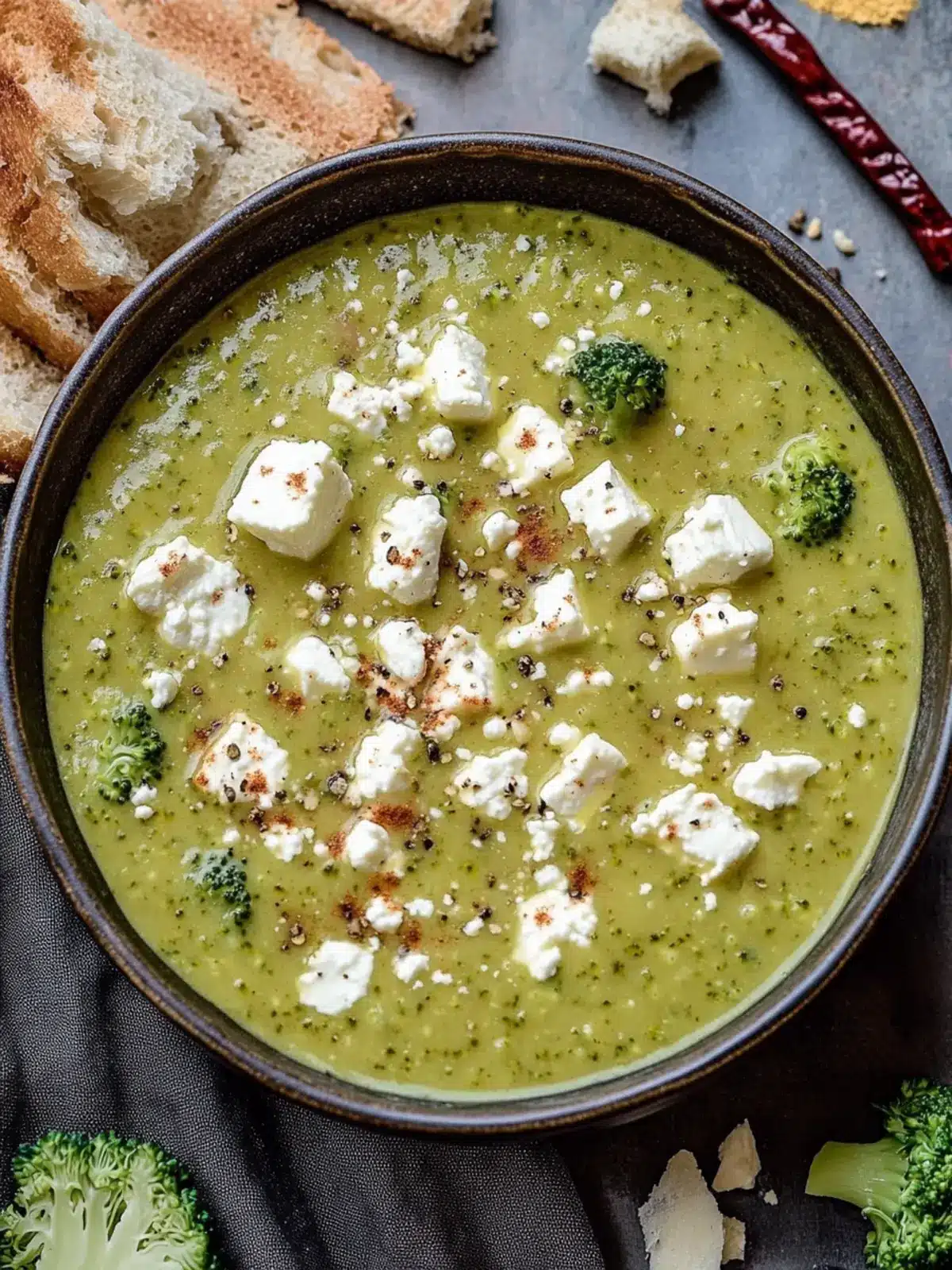Warm Up with This Delicious Broccoli Feta Soup Recipe 3 Broccoli Feta Soup