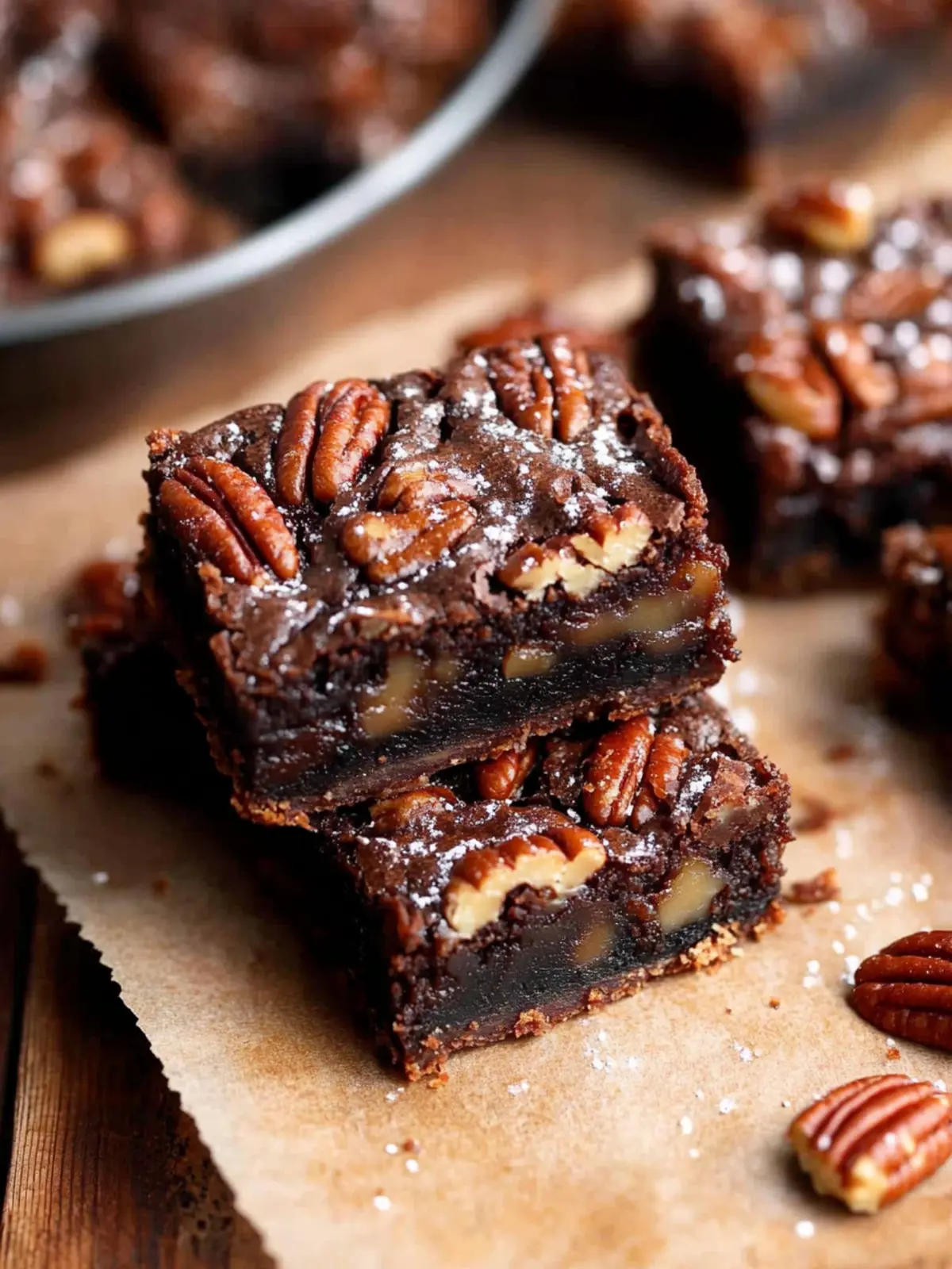 Indulge in Gooey Bourbon Pecan Pie Brownies Bliss 3 Gooey Bourbon Pecan Pie Brownies