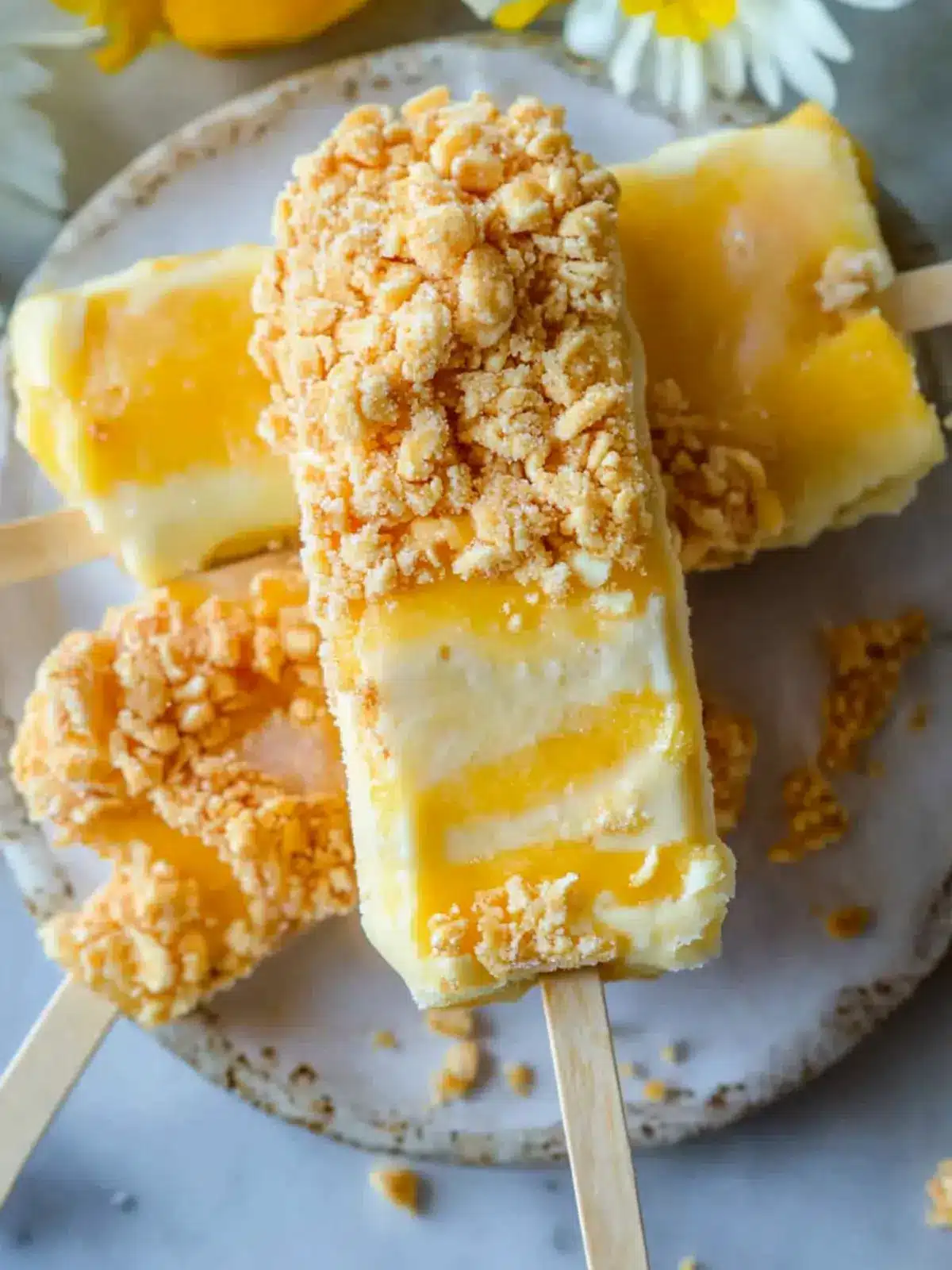 Delicious Cookie Coated Mango Lassi Frozen Yogurt Bars 5 Cookie Coated Mango Lassi Frozen Yogurt Bars