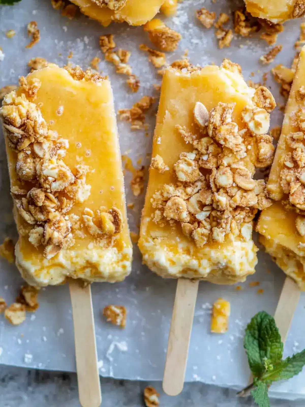 Delicious Cookie Coated Mango Lassi Frozen Yogurt Bars 2 Cookie Coated Mango Lassi Frozen Yogurt Bars