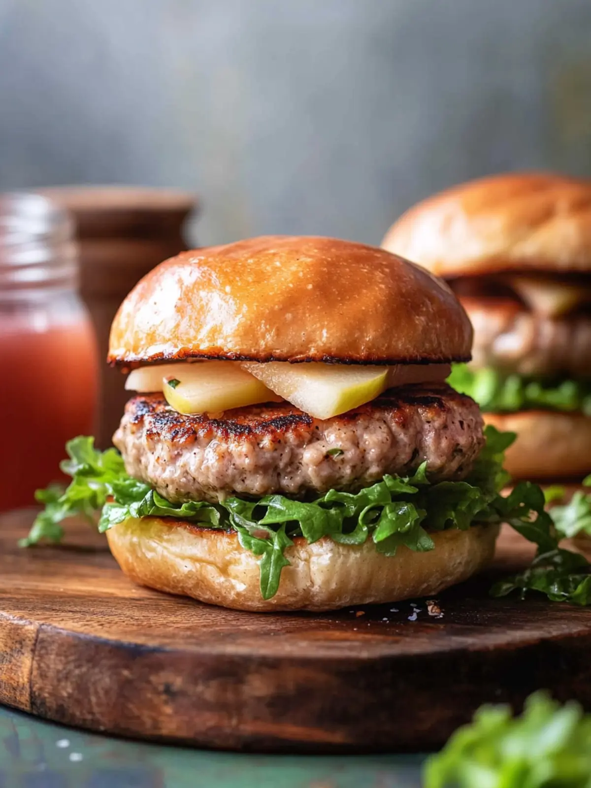 Delicious Apple Turkey Burgers with Sweet Cranberry Aioli 4 Apple Turkey Burgers