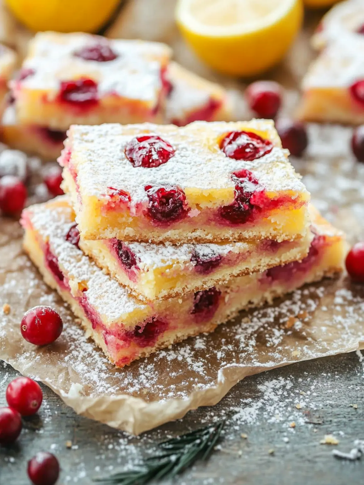 Cranberry Lemon Bars: A Tangy Twist for Your Holiday Table 3 Cranberry Lemon Bars