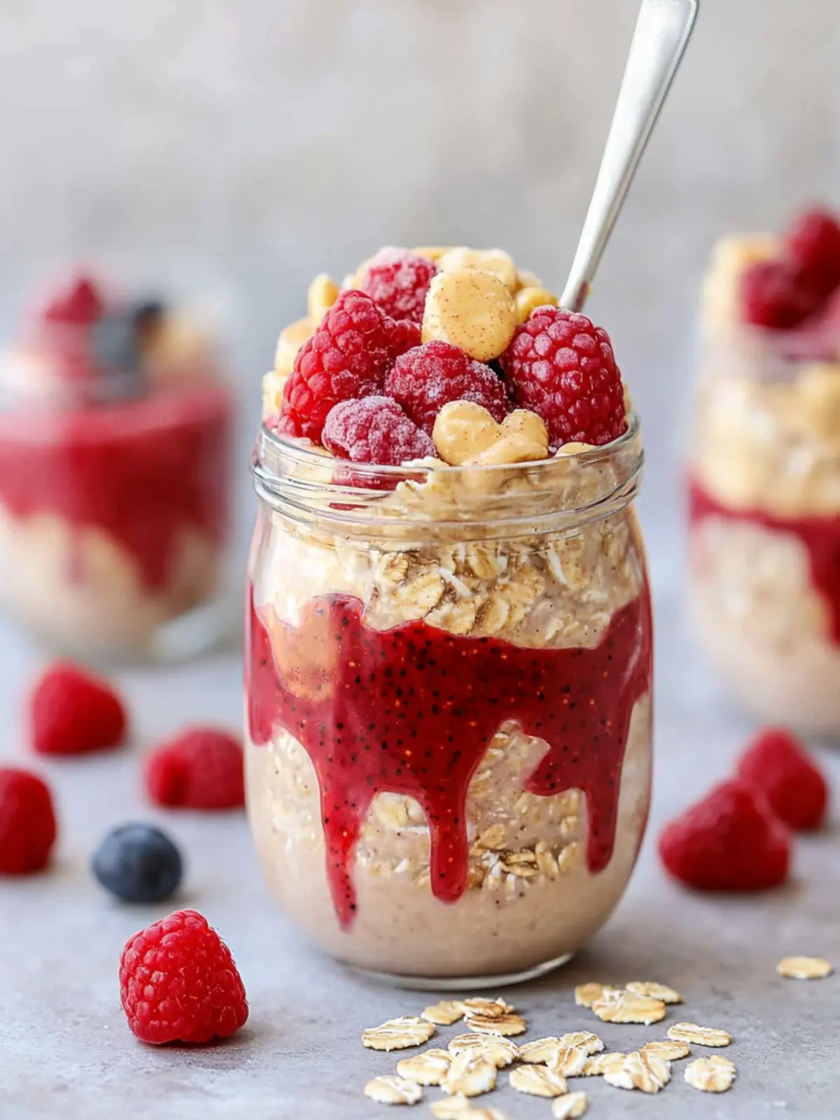 Peanut Butter and Jelly Overnight Oats for Busy Mornings 2 Peanut Butter and Jelly Overnight Oats