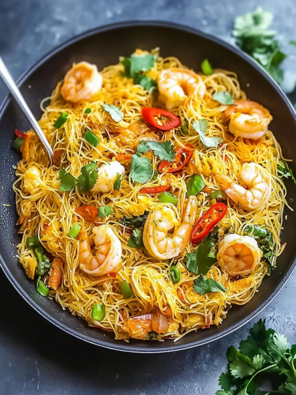 Savory Singapore Noodles with Shrimp for a Flavorful Feast 3 Singapore Noodles with Shrimp