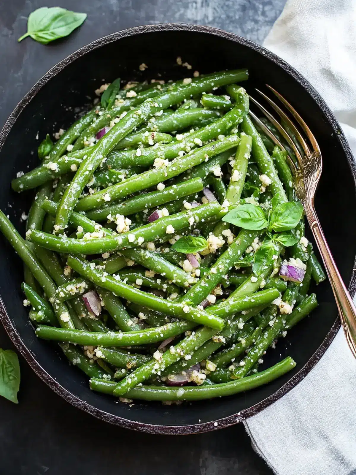 Fresh Green Bean Salad with Basil, Balsamic, and Parmesan Bliss 4 Green Bean Salad with Basil, Balsamic, and Parmesan