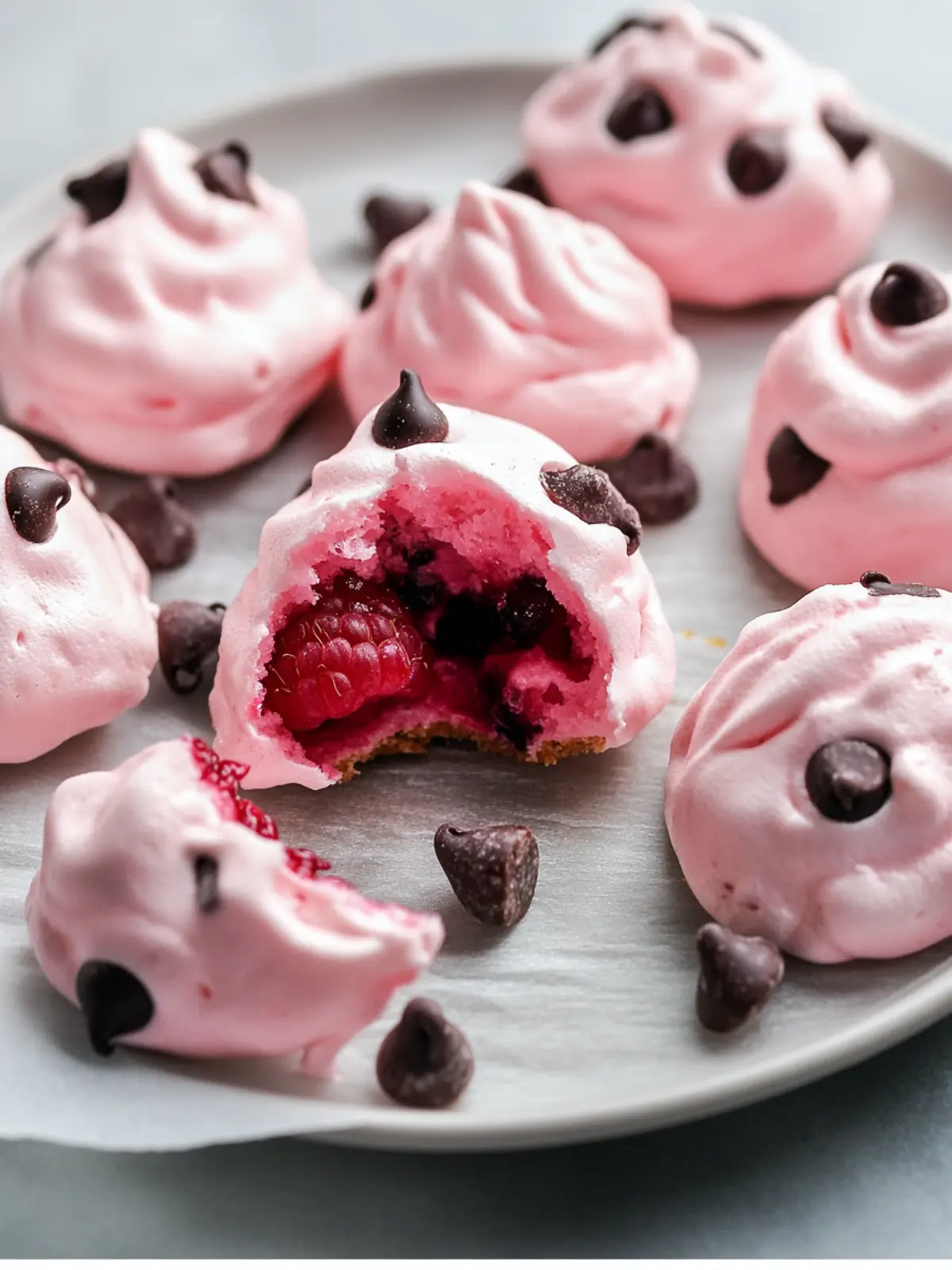 Raspberry Chocolate Chip Meringue Cookies That Melt in Your Mouth 3 Raspberry Chocolate Chip Meringue Cookies