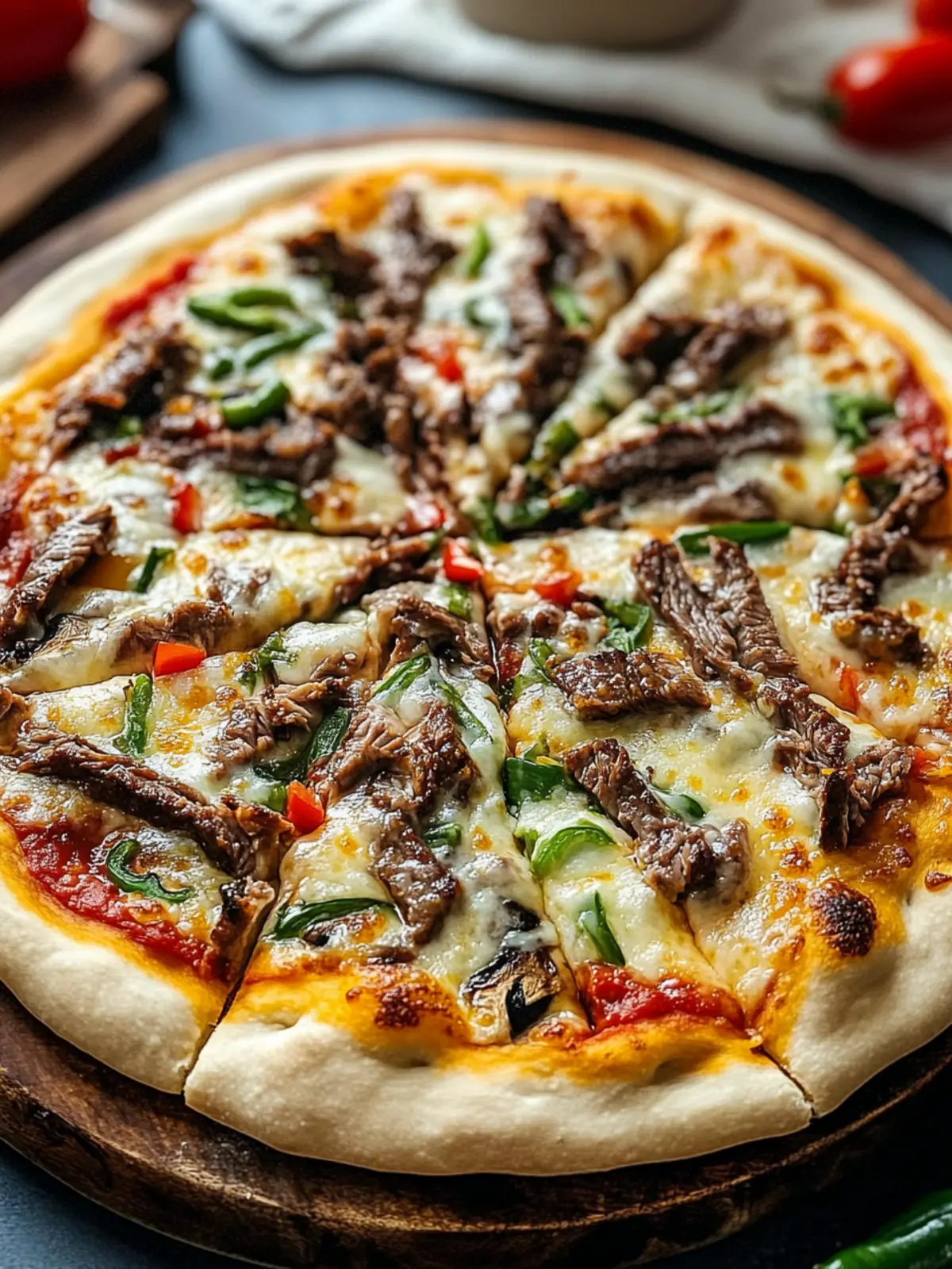 Philly Cheesesteak Pizza: A Cheesy Comfort Food Delight 5 Philly Cheesesteak Pizza