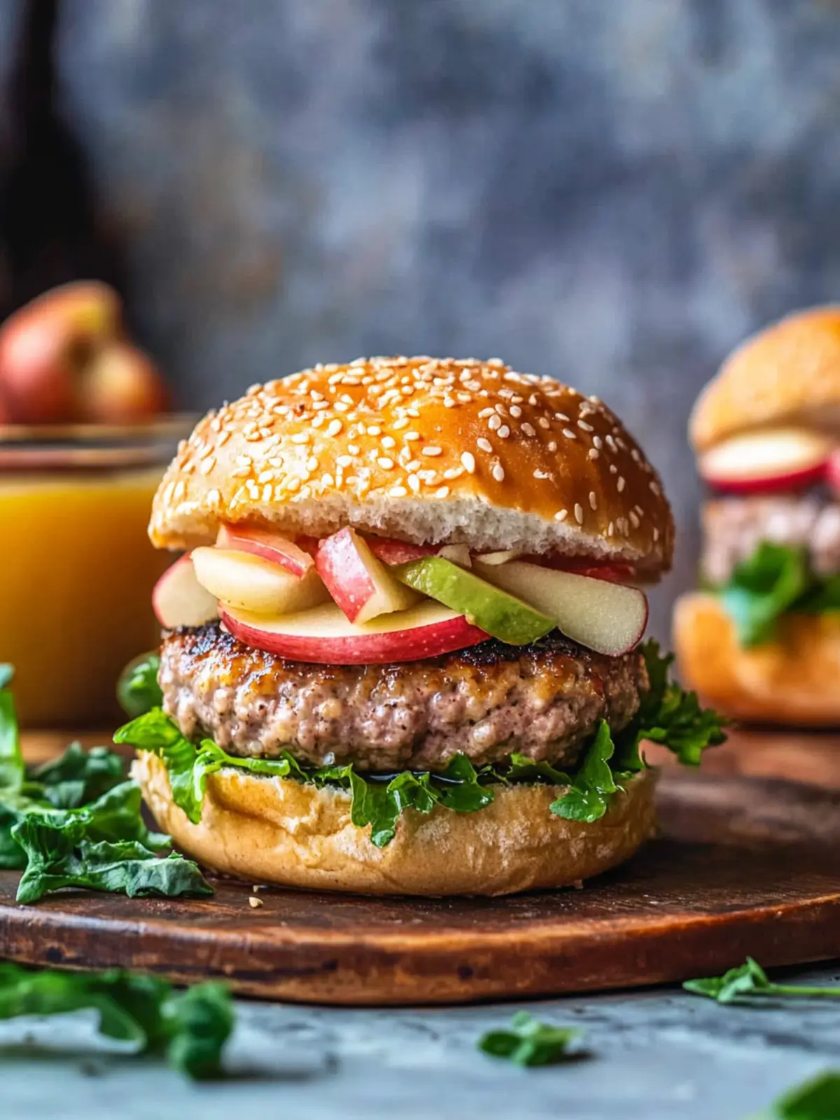 Delicious Apple Turkey Burgers with Sweet Cranberry Aioli 2 Apple Turkey Burgers