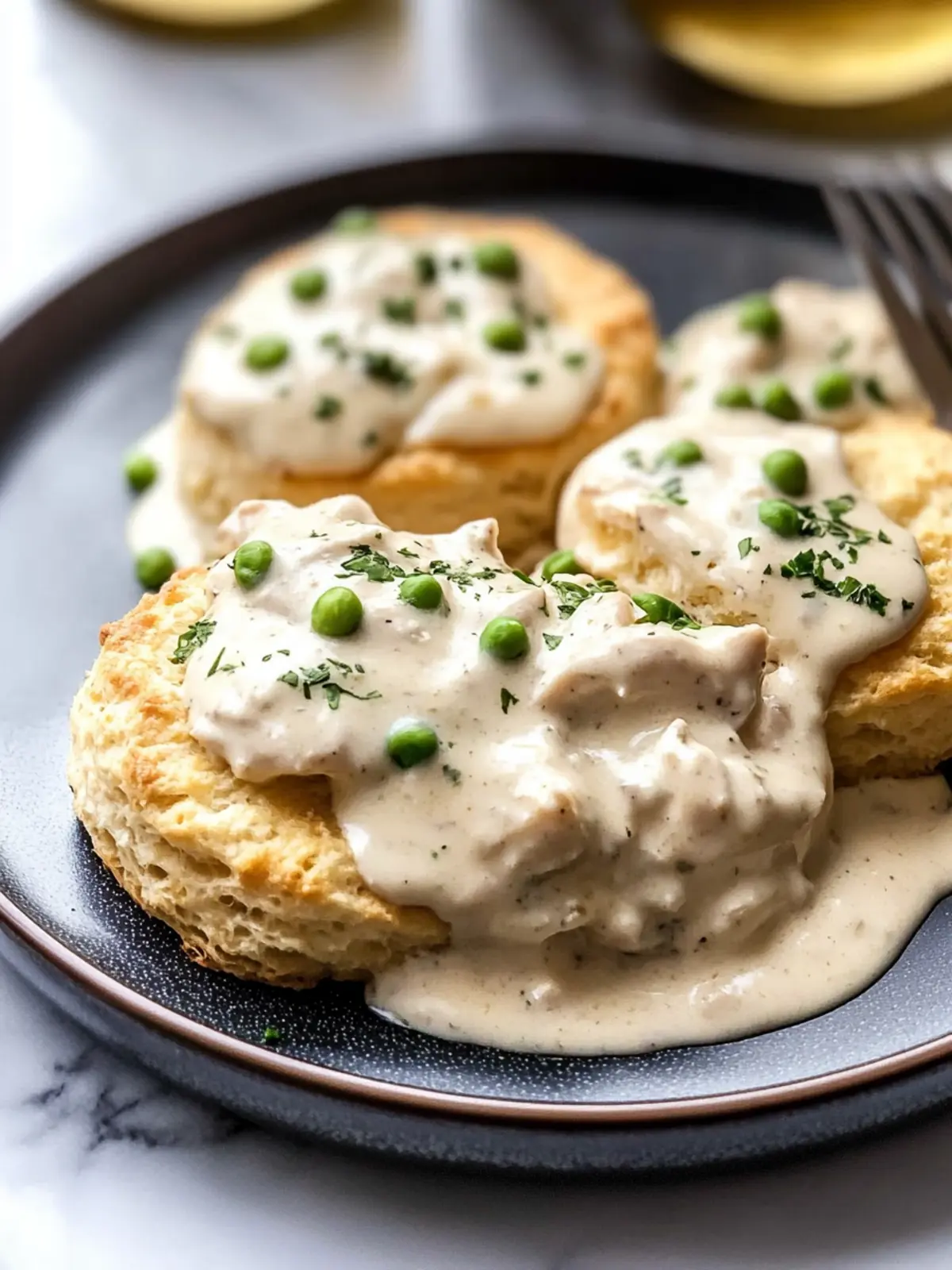Creamed Chicken Over Biscuits: A Cozy 20-Minute Comfort Meal 4 Creamed Chicken Over Biscuits
