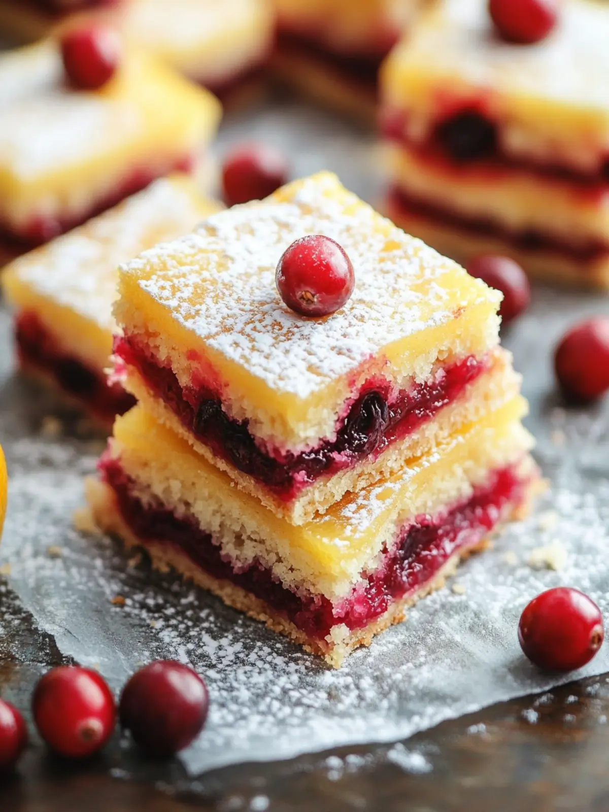 Cranberry Lemon Bars: A Tangy Twist for Your Holiday Table 2 Cranberry Lemon Bars