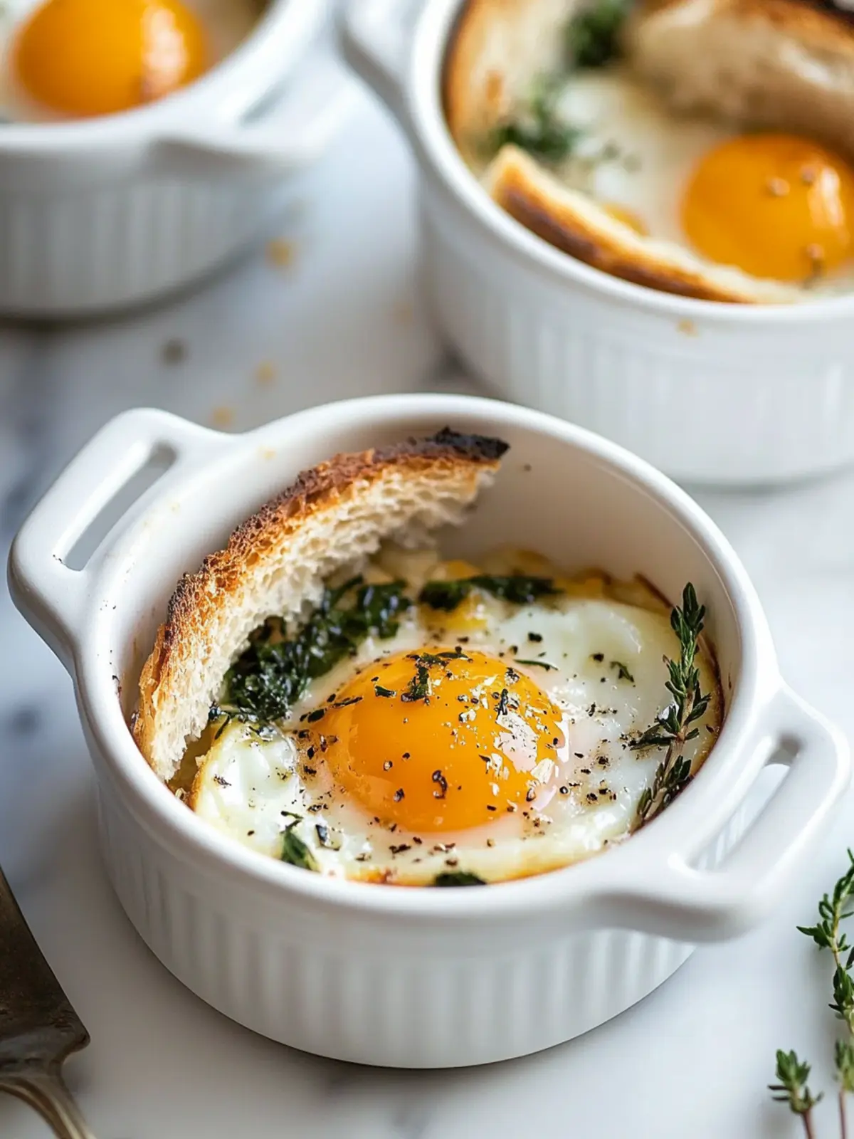 Oeufs en Cocottes: Savory Baked Eggs for Your Brunch Bliss 3 Oeufs en Cocottes (Eggs Baked in Little Dishes)
