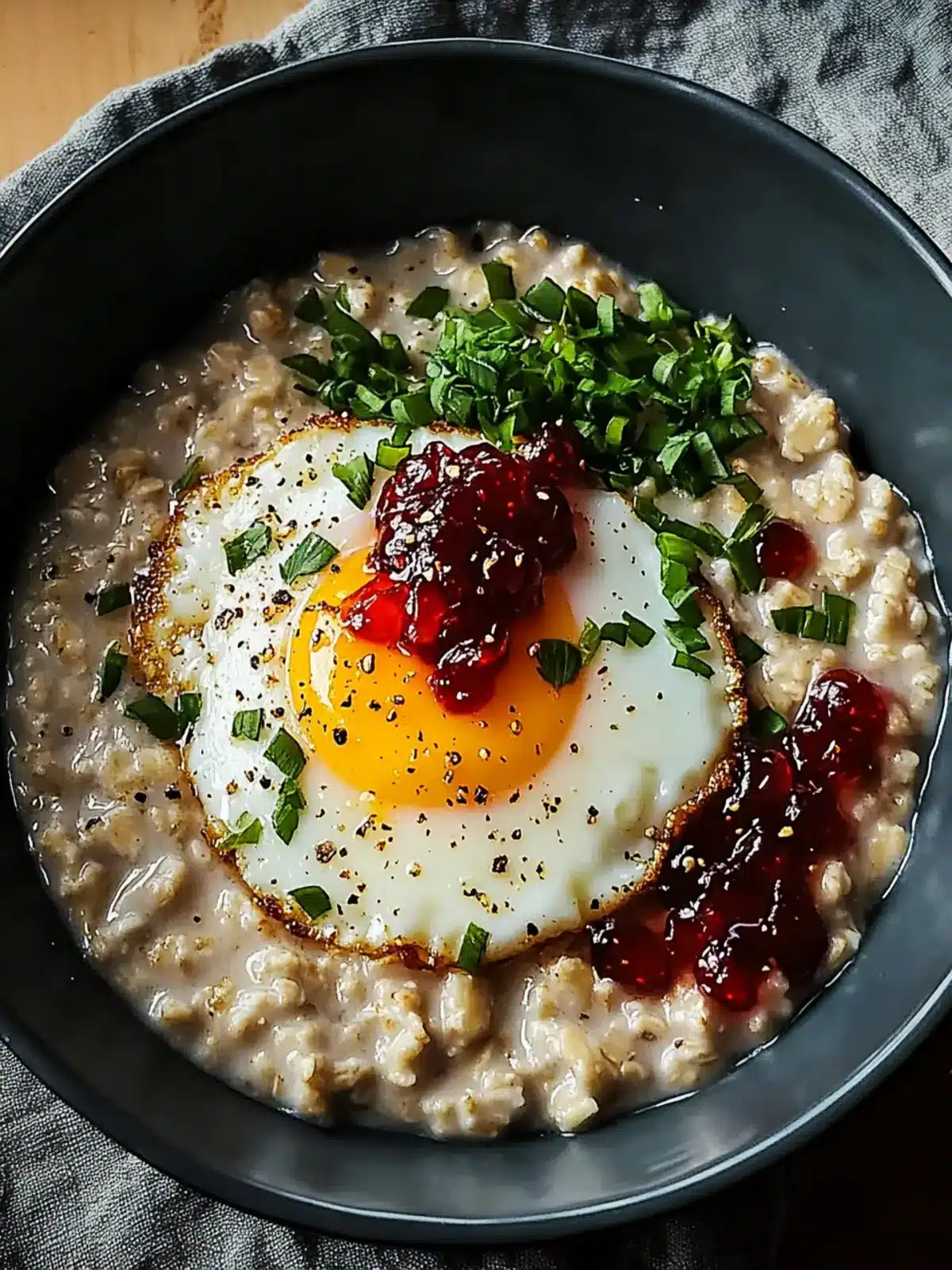 Savory Miso Oatmeal with Jammy Egg: A Cozy Comfort Bowl 4 Savory Miso Oatmeal with a Jammy Egg