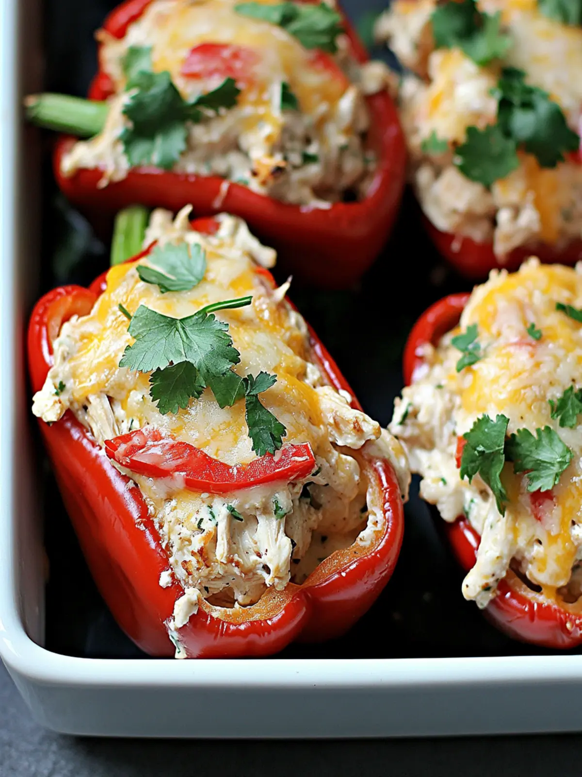 Delicious Low-Carb Creamy Chicken Stuffed Peppers Recipe 2 Low-Carb Creamy Chicken Stuffed Peppers
