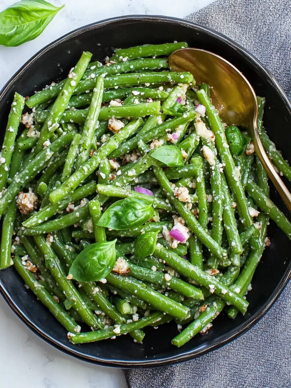 Green Bean Salad with Basil, Balsamic, and Parmesan