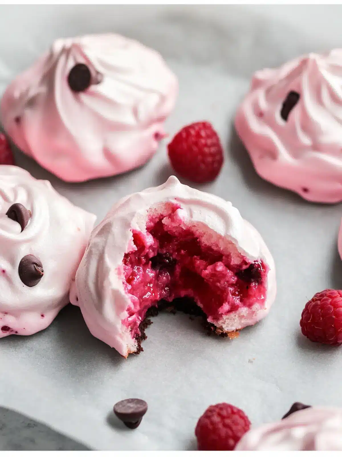 Raspberry Chocolate Chip Meringue Cookies That Melt in Your Mouth 5 Raspberry Chocolate Chip Meringue Cookies
