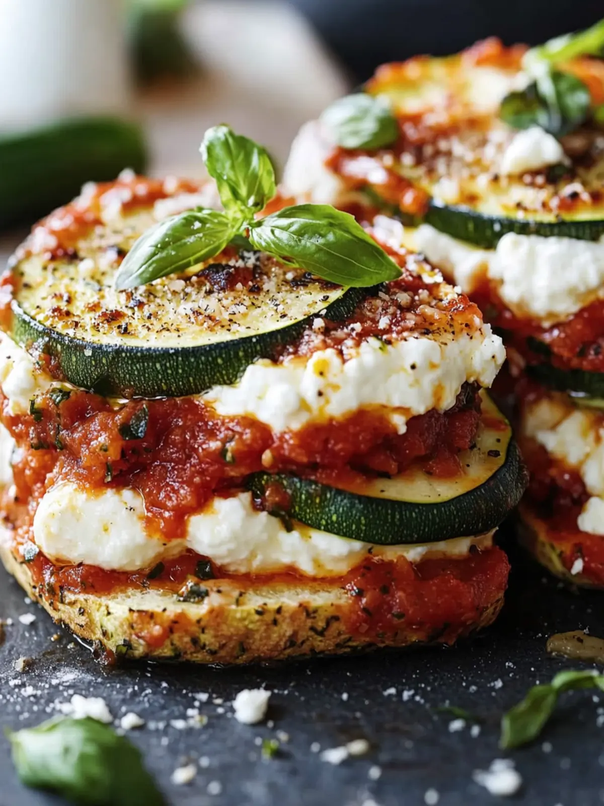 Zucchini Ricotta Marinara Melts for Cozy Comfort Food Nights 2 Zucchini Ricotta Marinara Melts