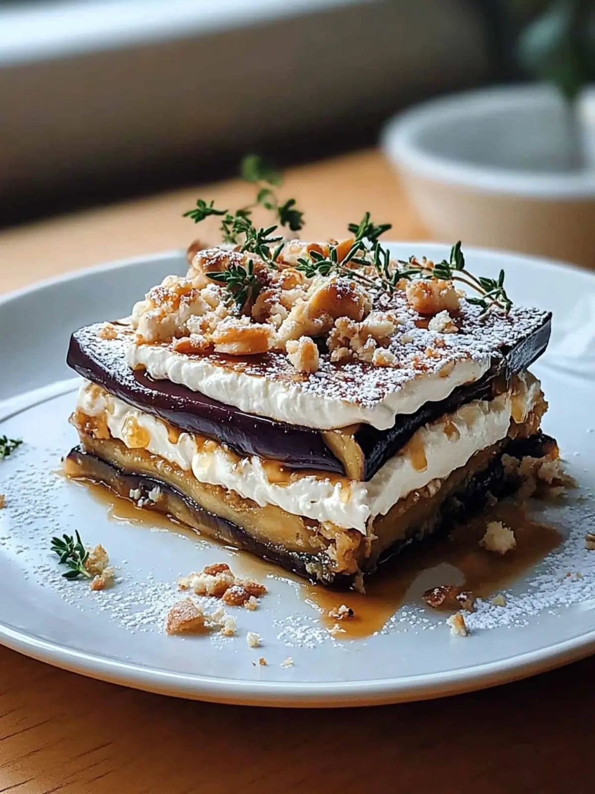 Mille-Feuille Eggplant Honey Goat: A Sweet Savory Delight 4 Mille-feuille eggplant honey goat