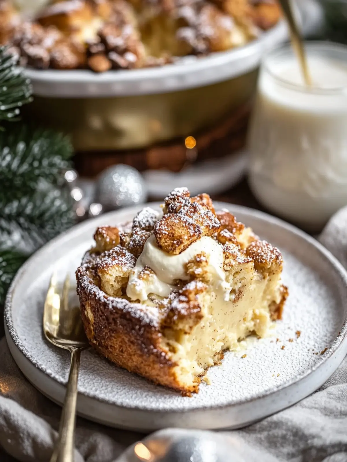 Cozy Eggnog Bread Pudding: Your Holiday Dessert Hero 2 Eggnog Bread Pudding