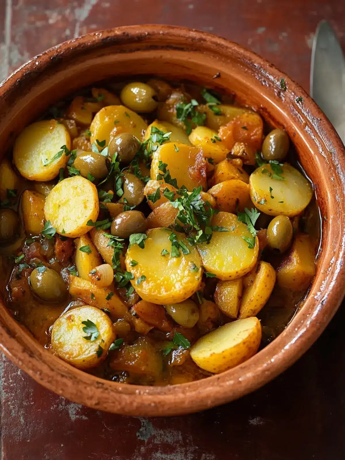 Delicious Potato, Olive and Preserved Lemon Tagine Recipe 3 Potato, olive and preserved lemon tagine