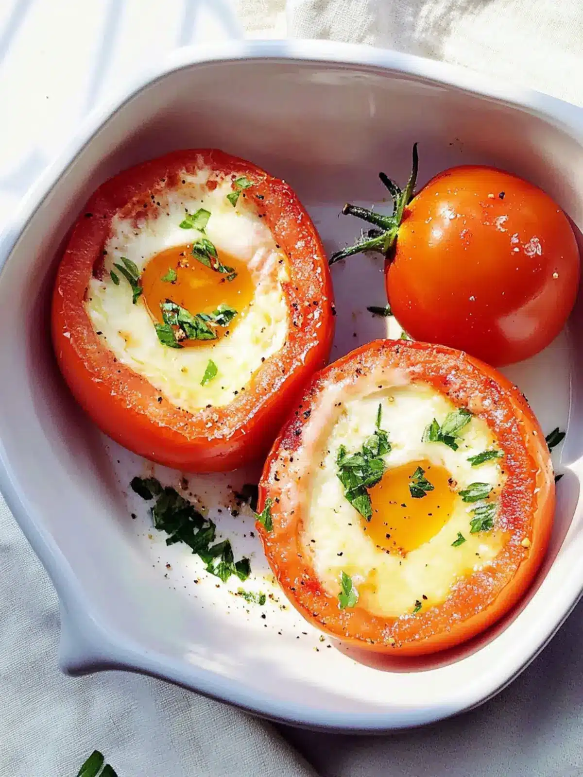 Savory Breakfast Tomatoes Stuffed with Eggs and Cheese Delight 2 Breakfast Tomatoes
