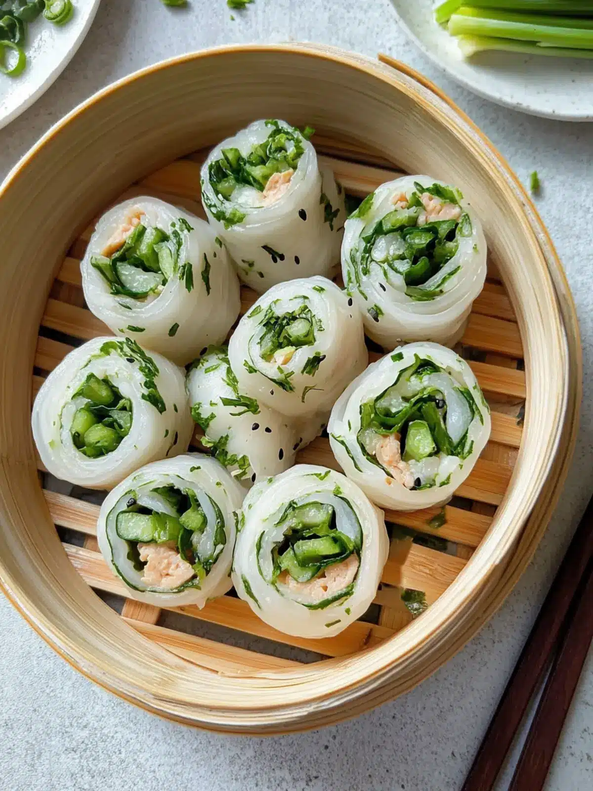 Chinese flower rolls with scallions (Hua Juan)