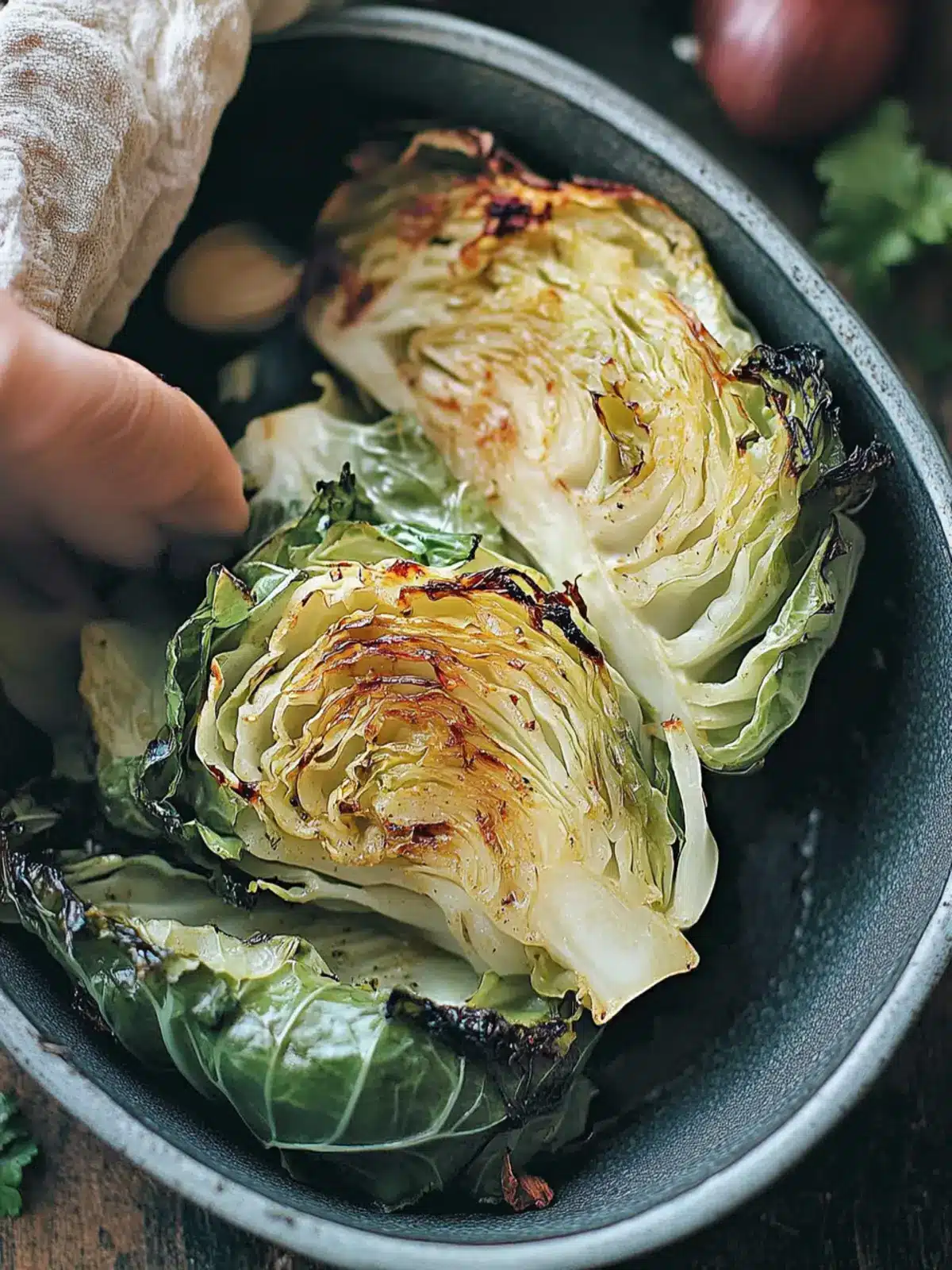 Savory Baked Cabbage with Browned Butter & Crispy Bacon 4 Baked Cabbage