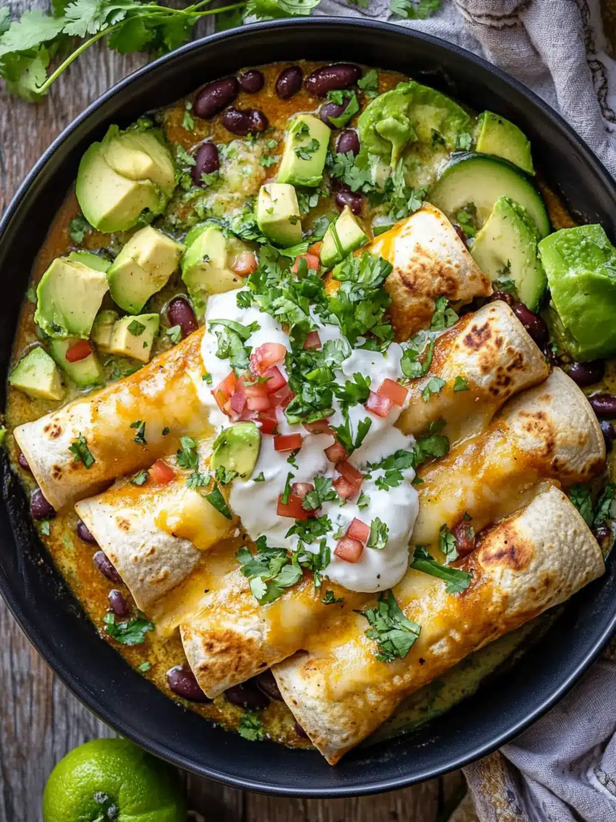 Delicious Poblano Pumpkin Seed Enchiladas with Black Beans 5 Poblano Pumpkin Seed Enchiladas with Black Beans