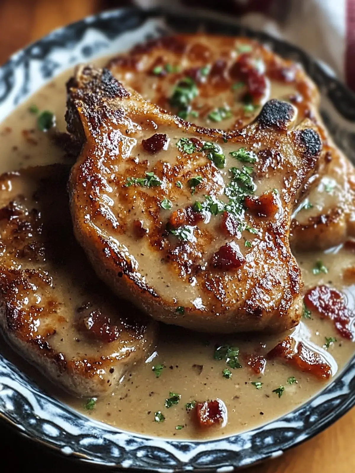 Fried Pork Chops with Bacon Gravy for Ultimate Comfort Meals 5 Fried Pork Chops with Bacon Gravy