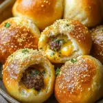 Garlic Parmesan Cheeseburger Bombs: Melty Goodness Awaits 10 Garlic Parmesan Cheeseburger Bombs