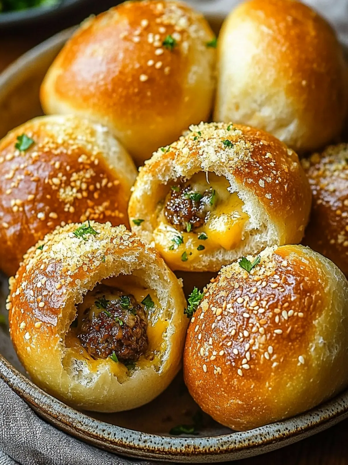 Garlic Parmesan Cheeseburger Bombs: Melty Goodness Awaits 5 Garlic Parmesan Cheeseburger Bombs