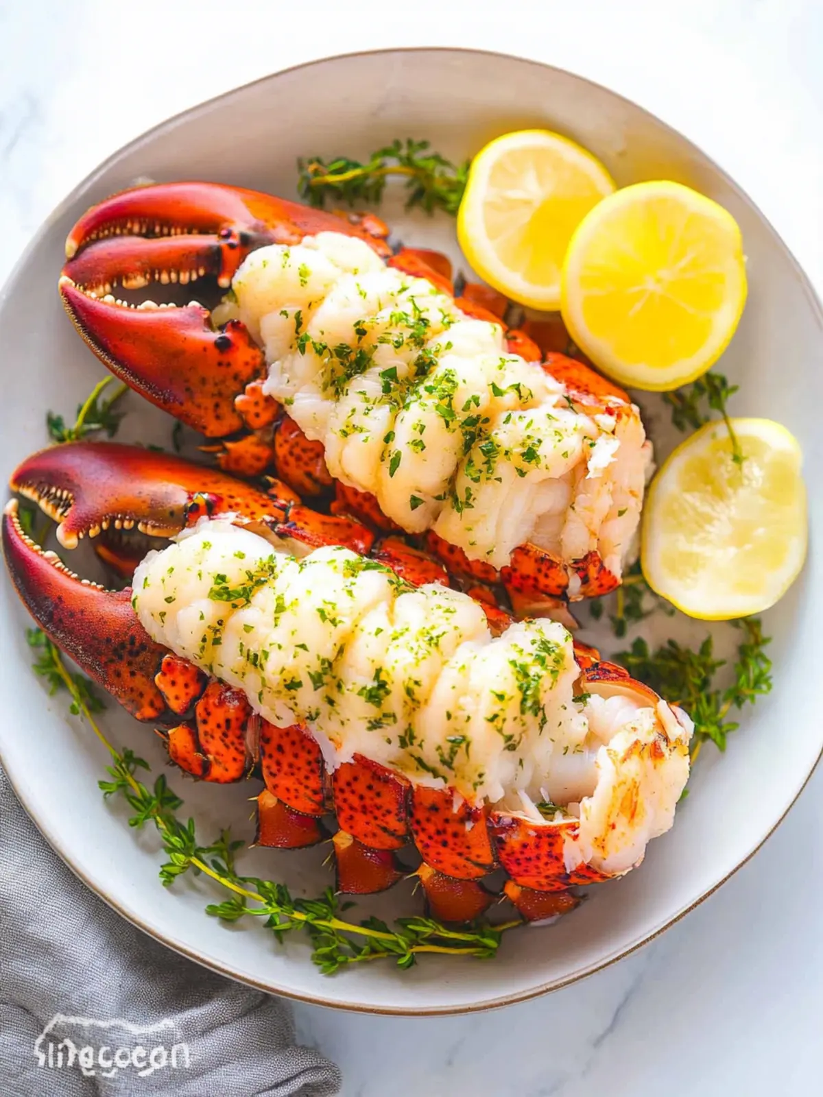 Savory Lobster Tail with Garlic Lemon Butter Delight 4 Lobster Tail