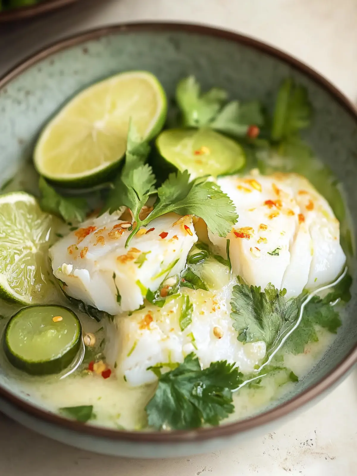 Coconut Poached Cod with Ginger and Lime for a Flavor Kick 4 Coconut Poached Cod with Ginger and Lime