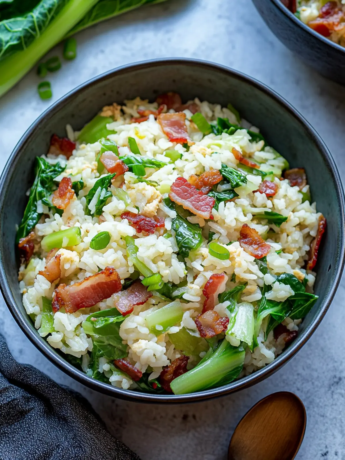 Savory Bok Choy Fried Rice with Bacon for Cozy Nights 3 Bok Choy Fried Rice with Bacon