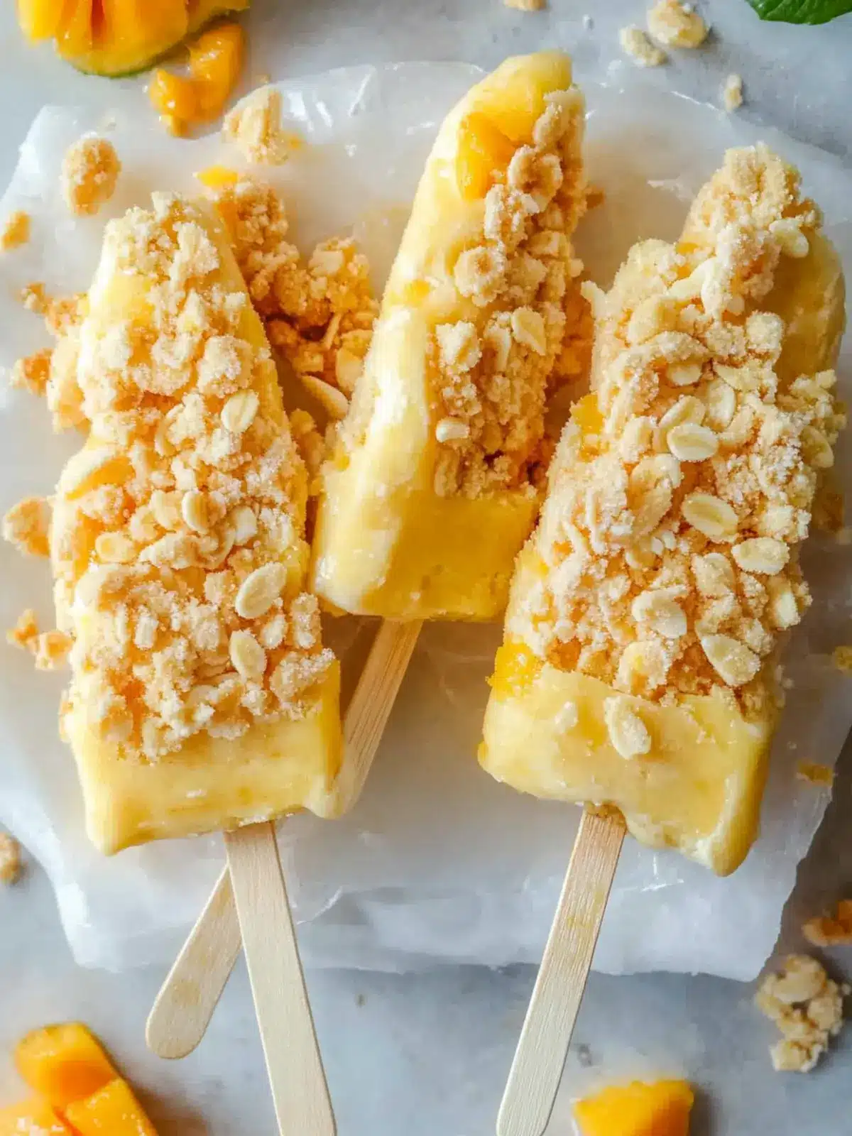Delicious Cookie Coated Mango Lassi Frozen Yogurt Bars 4 Cookie Coated Mango Lassi Frozen Yogurt Bars